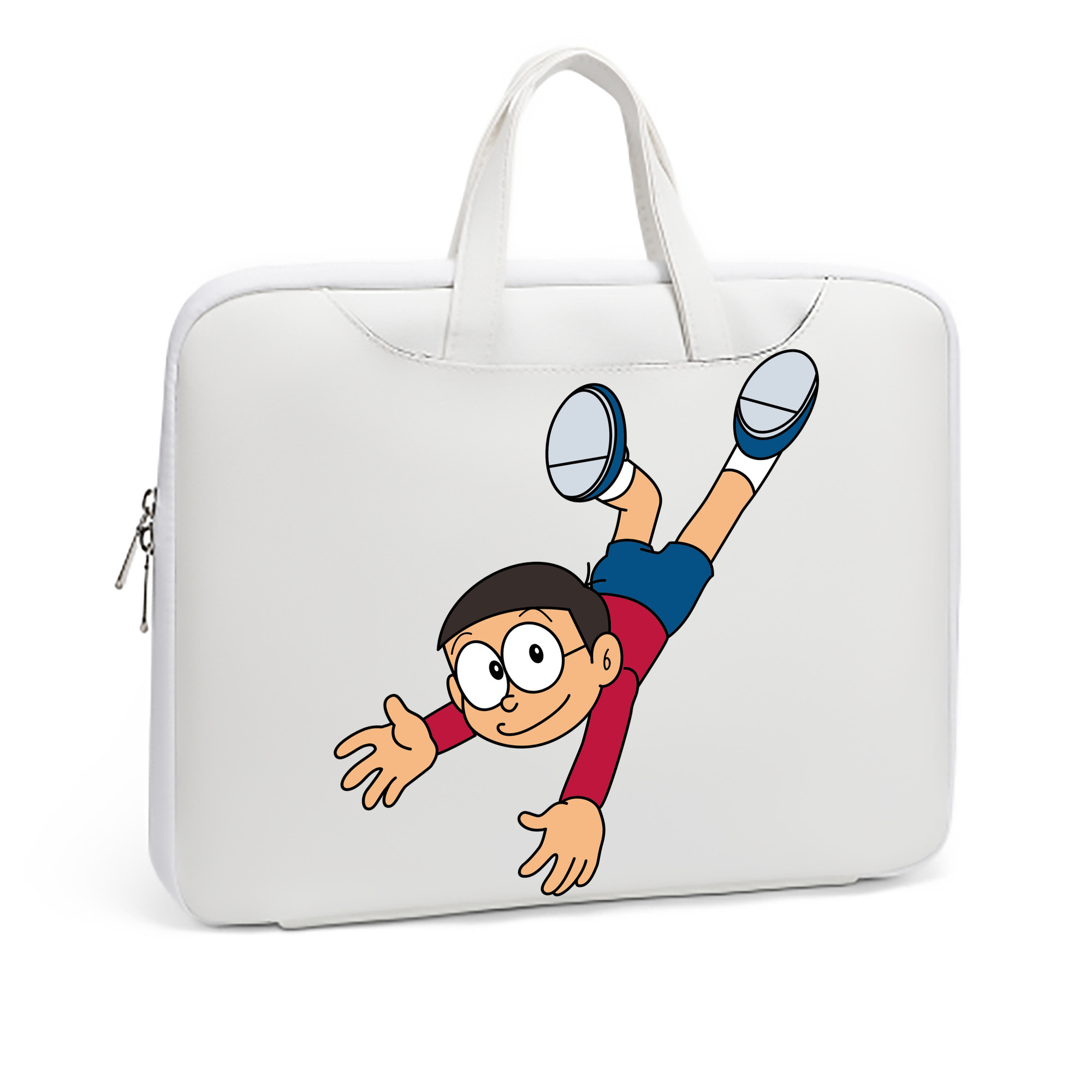 （画像用） ドラえもん 野比 のび太 Doraemon Nobita Nobi レザーラップトップバッグ　ノートパソコンケース