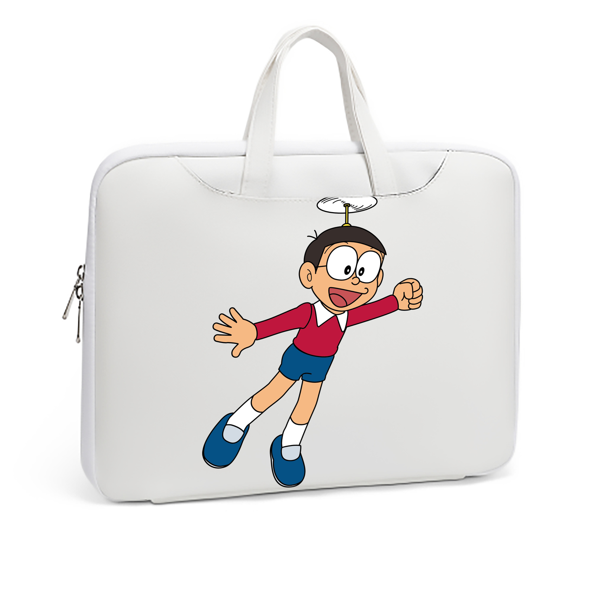 （画像用） ドラえもん 野比 のび太 Doraemon Nobita Nobi レザーラップトップバッグ　ノートパソコンケース
