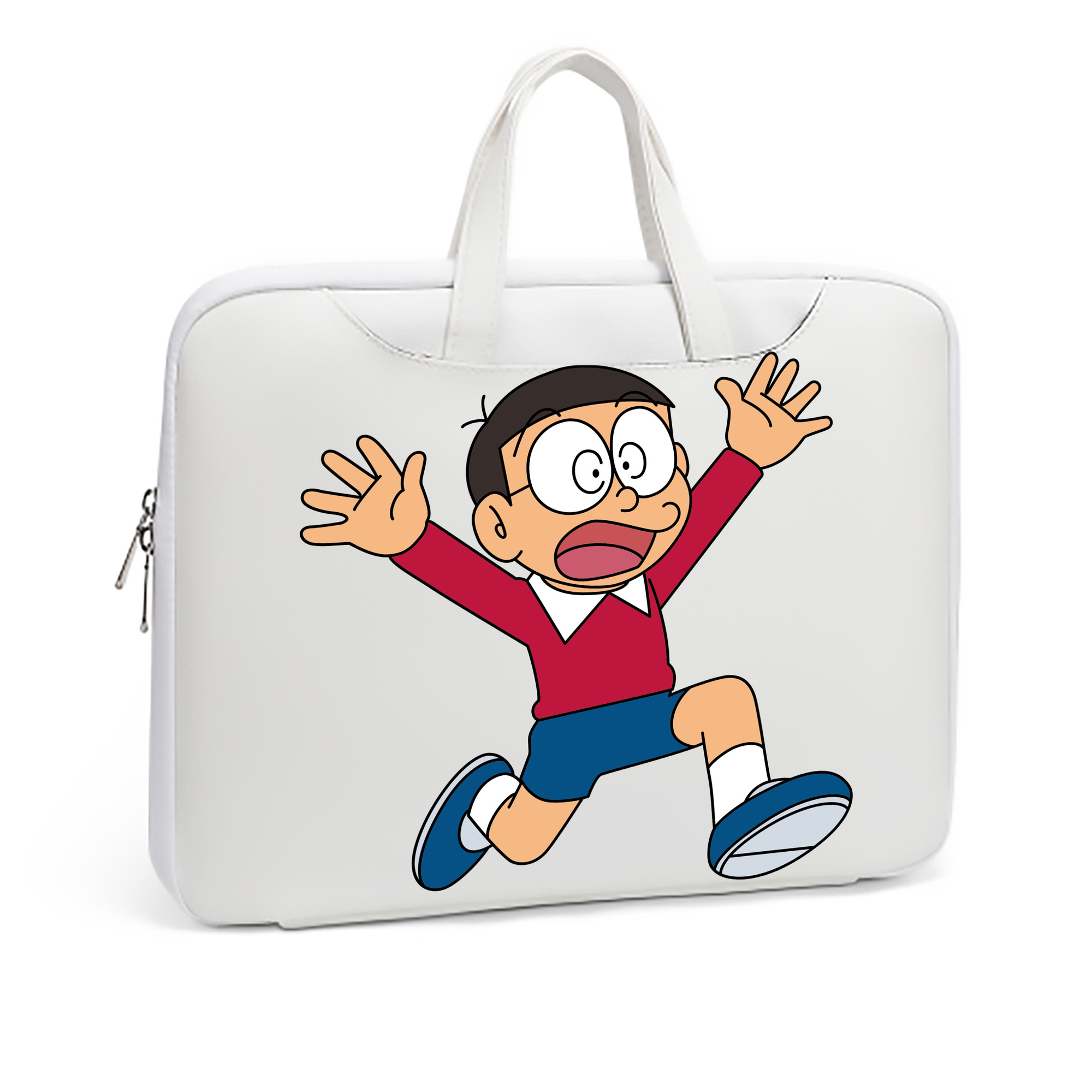 （画像用） ドラえもん 野比 のび太 Doraemon Nobita Nobi レザーラップトップバッグ　ノートパソコンケース