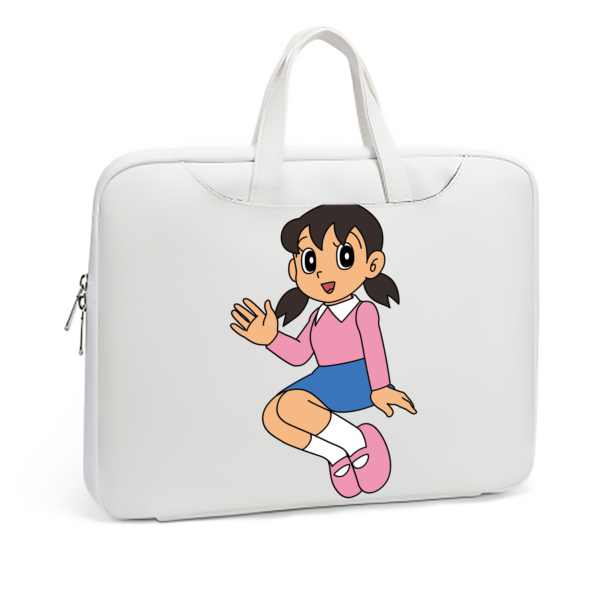 （画像用） ドラえもん みなもと しずか Doraemon Shizuka Minamoto レザーラップトップバッグ　ノートパソコンケース