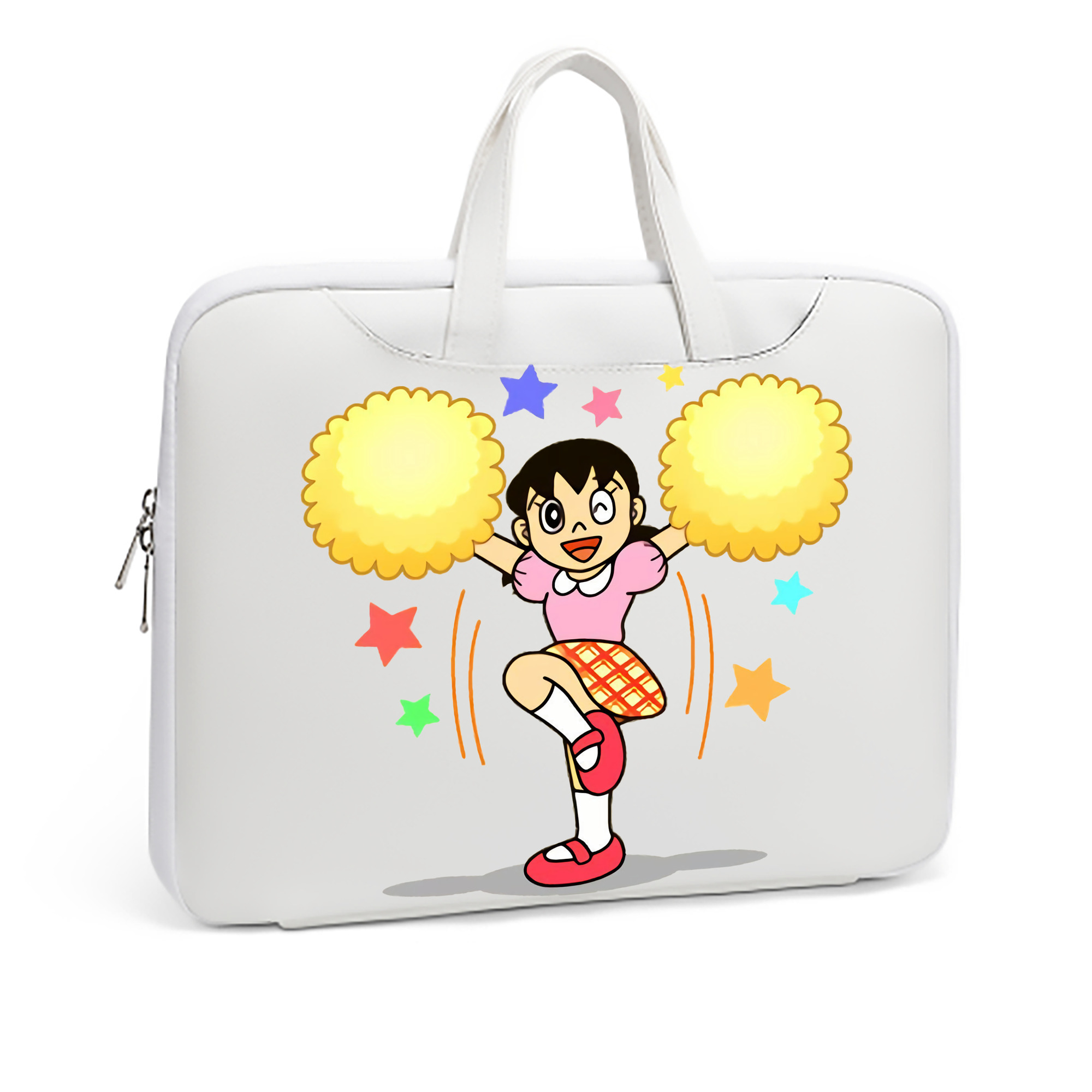 （画像用） ドラえもん みなもと しずか Doraemon Shizuka Minamoto レザーラップトップバッグ　ノートパソコンケース