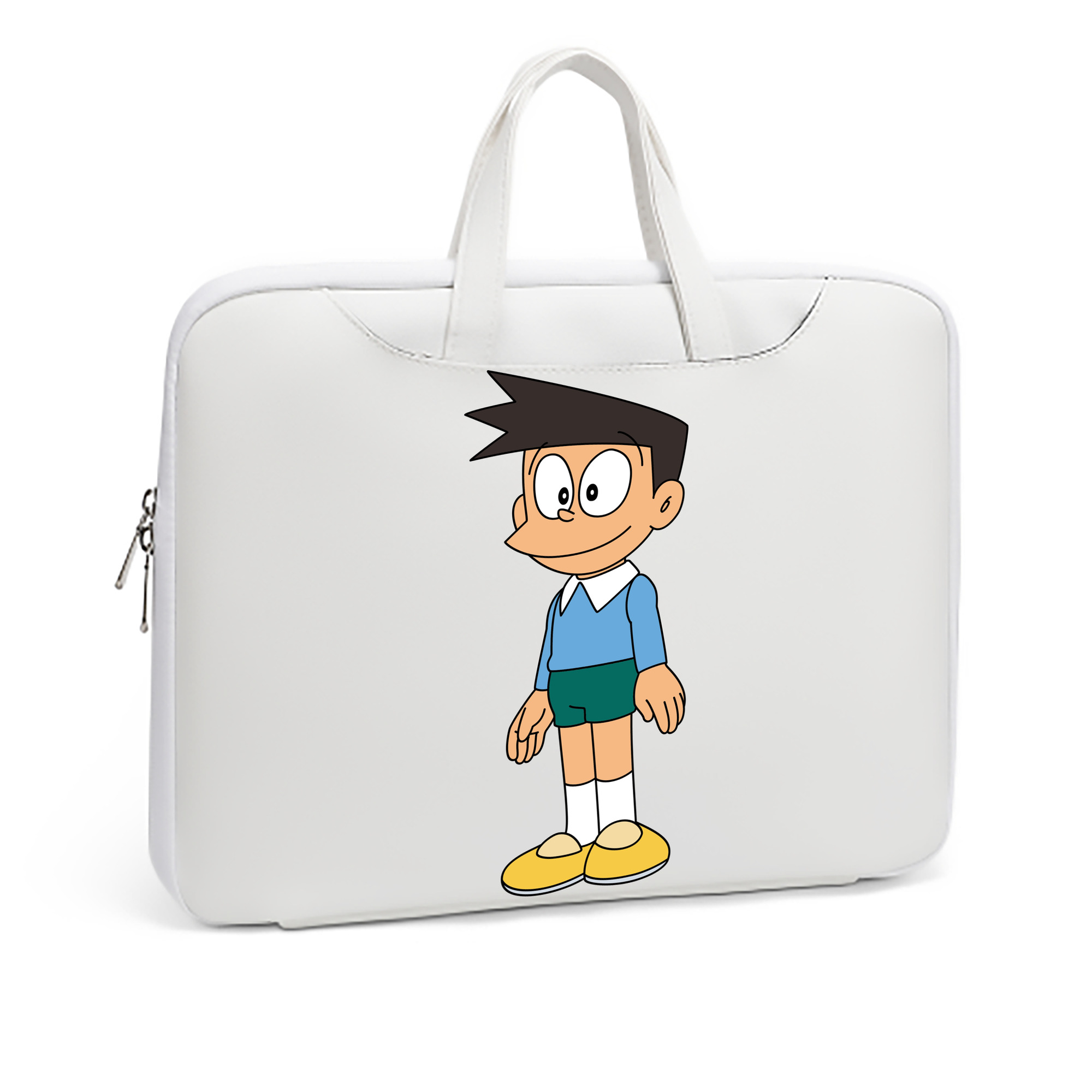 （画像用） ドラえもん 骨川 スネ夫 Doraemon Honekawa Suneo レザーラップトップバッグ　ノートパソコンケース