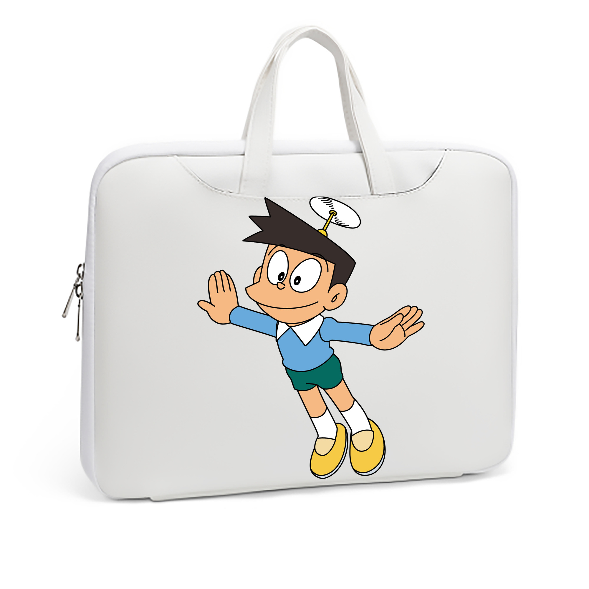 （画像用） ドラえもん 骨川 スネ夫 Doraemon Honekawa Suneo レザーラップトップバッグ　ノートパソコンケース