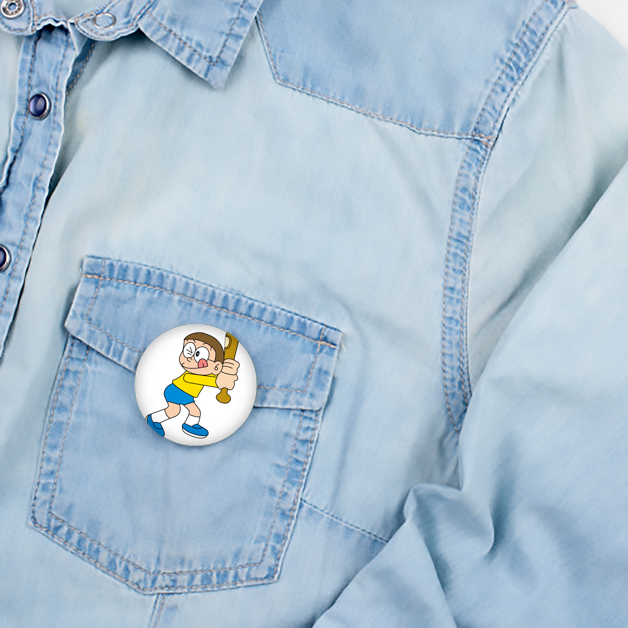 ドラえもん 野比 のび太 Doraemon Nobita Nobi 6cm 缶バッジ 複数セット