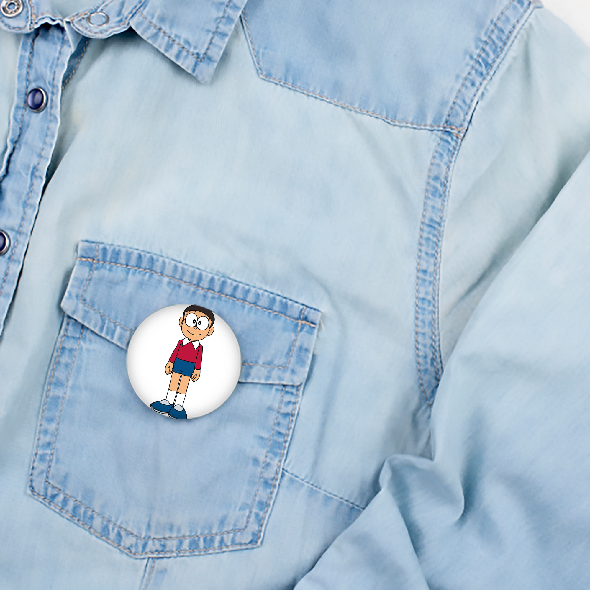 ドラえもん 野比 のび太 Doraemon Nobita Nobi 6cm 缶バッジ 複数セット