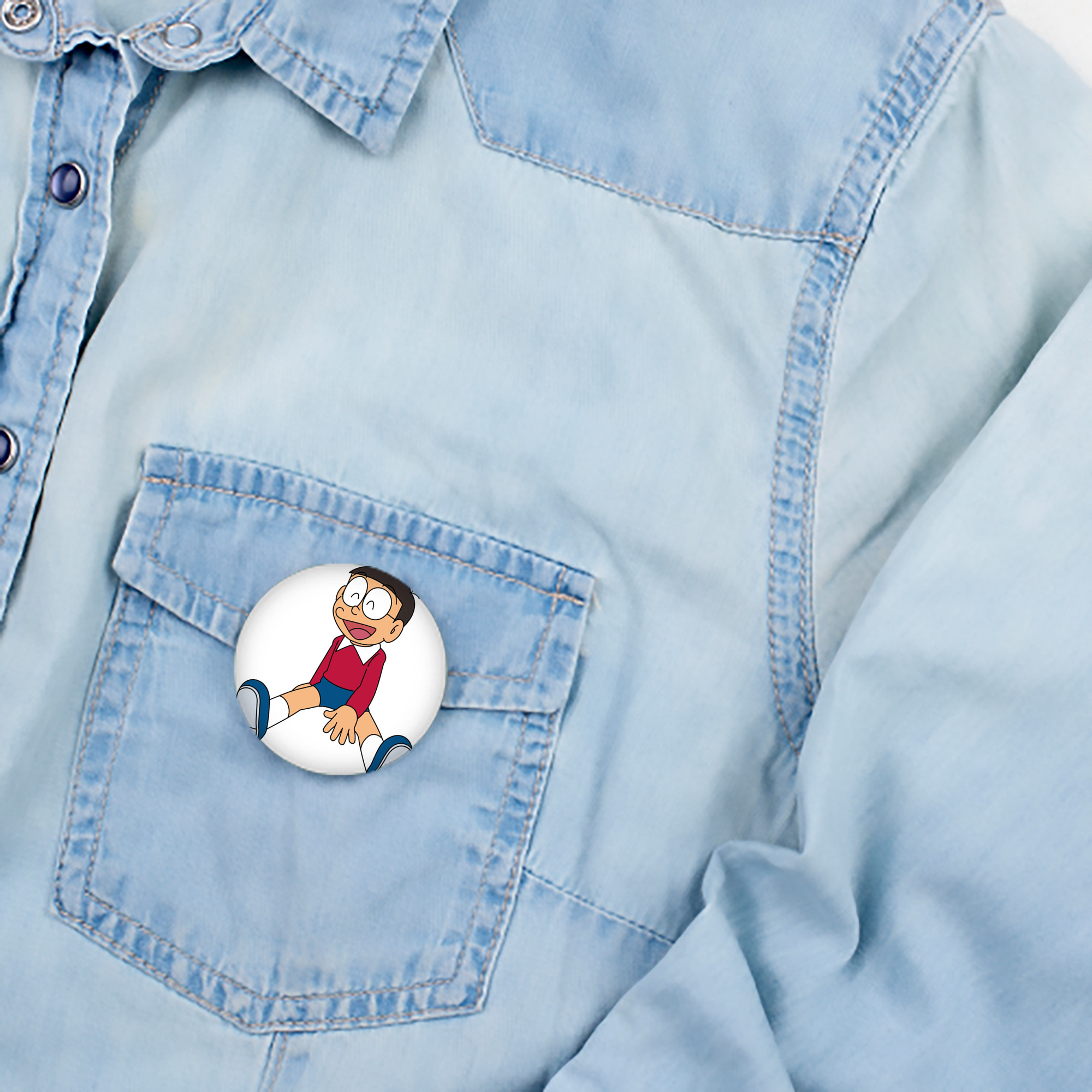 ドラえもん 野比 のび太 Doraemon Nobita Nobi 6cm 缶バッジ 複数セット