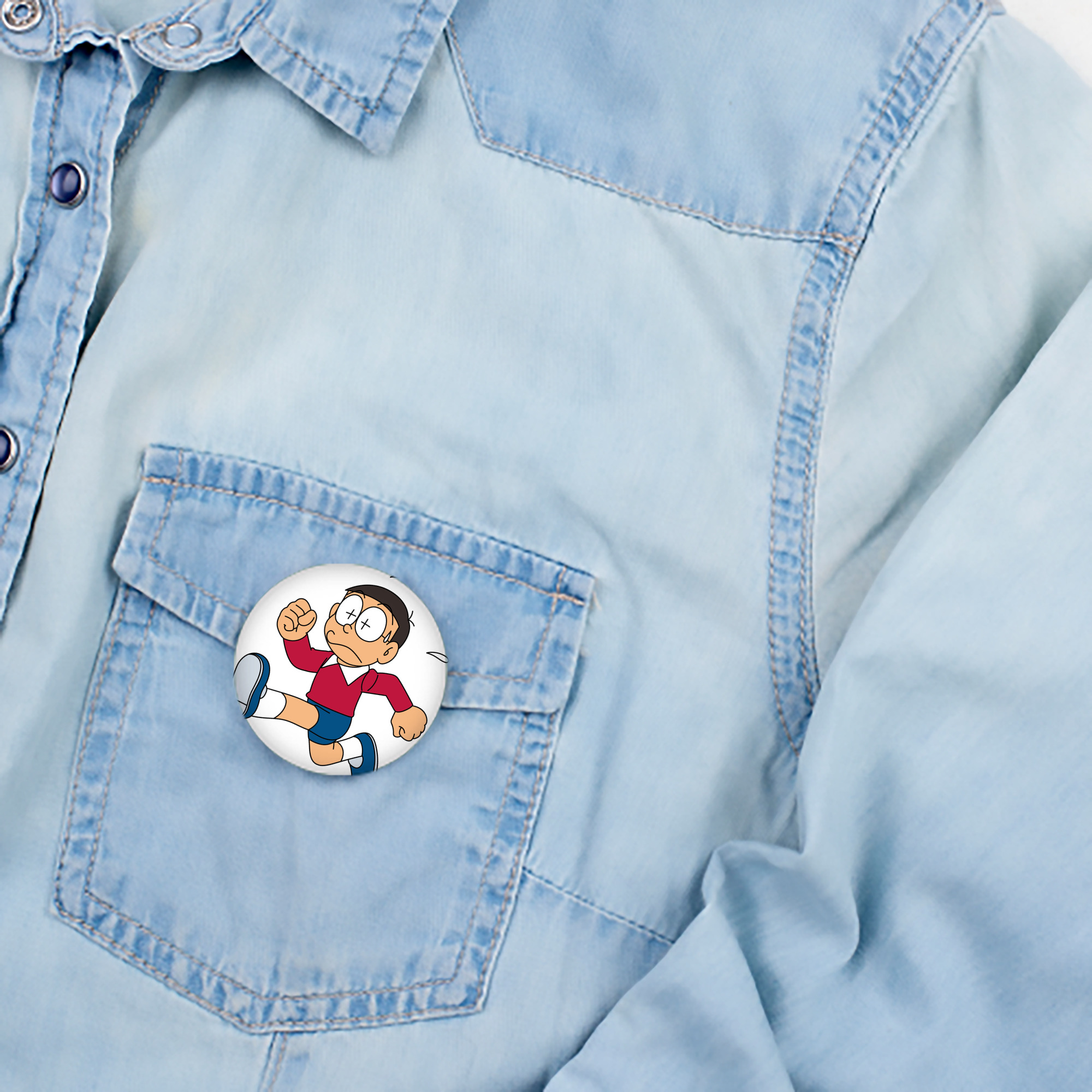ドラえもん 野比 のび太 Doraemon Nobita Nobi 6cm 缶バッジ 複数セット