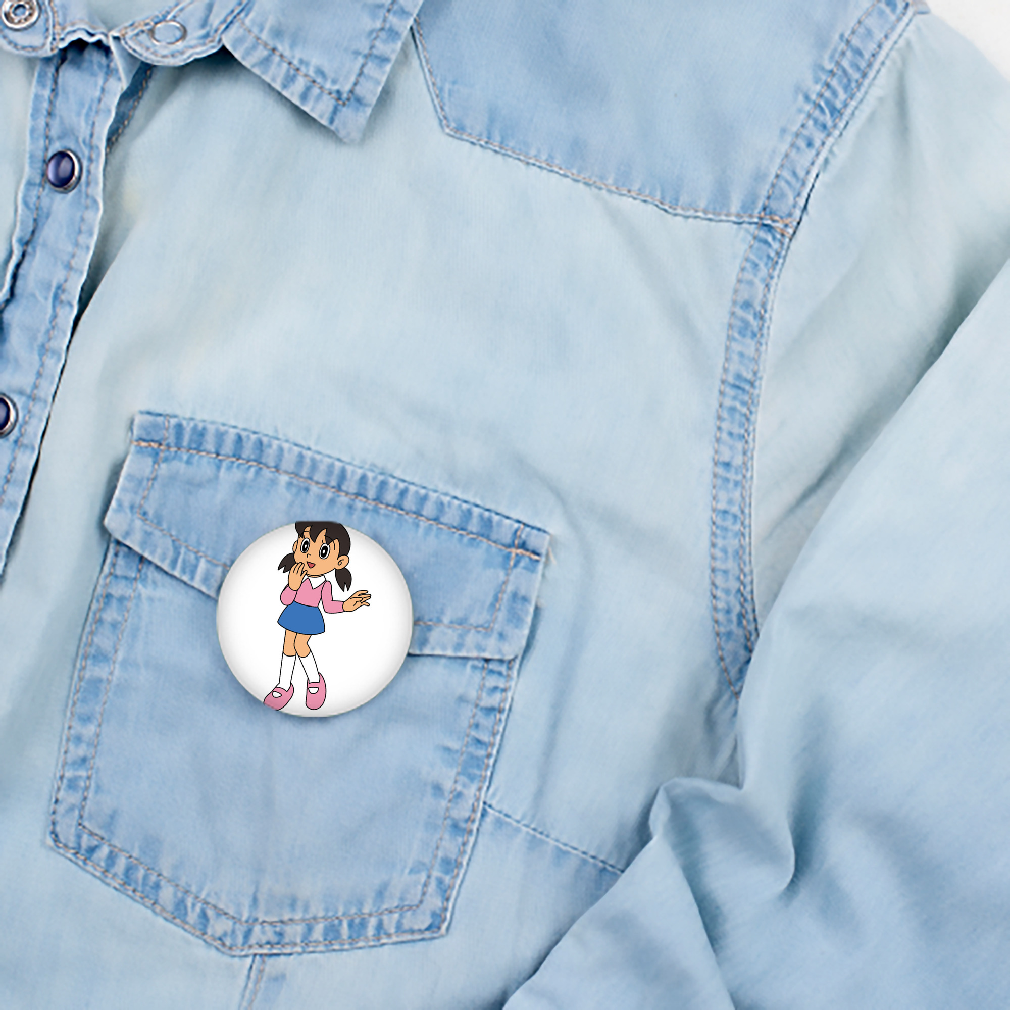 ドラえもん みなもと しずか Doraemon Shizuka Minamoto 6cm 缶バッジ 複数セット