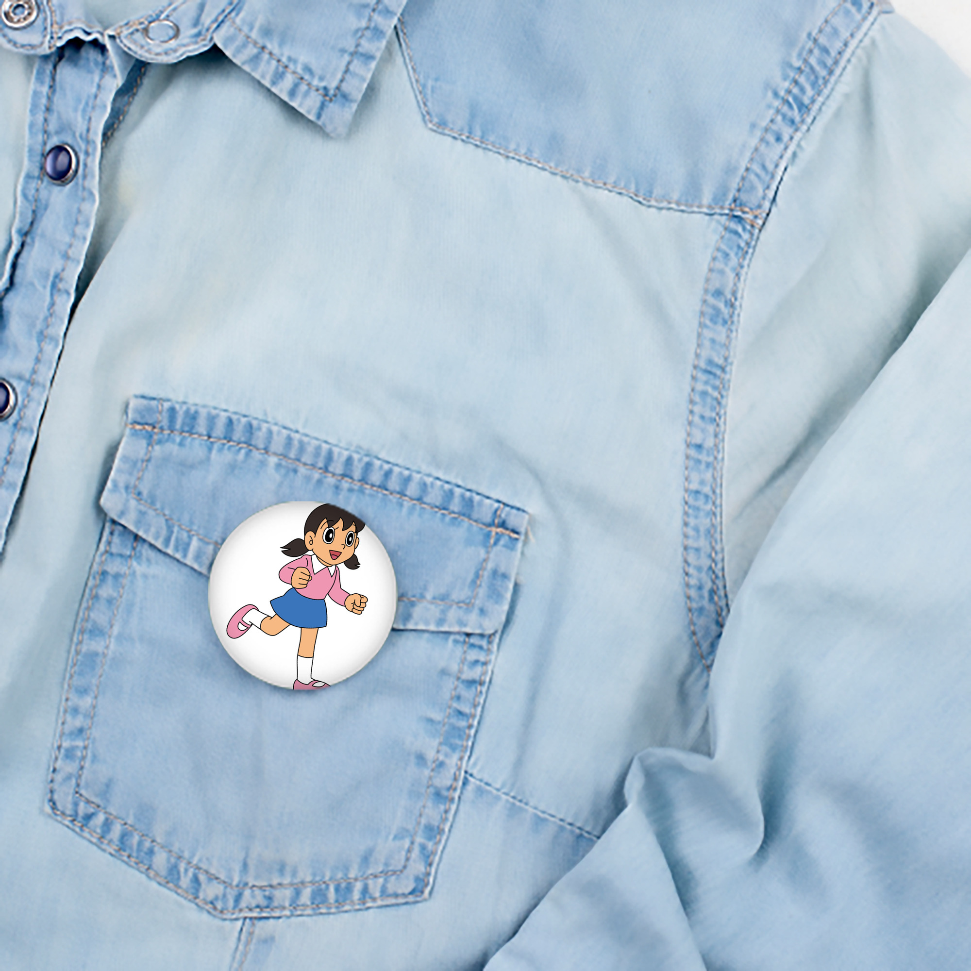 ドラえもん みなもと しずか Doraemon Shizuka Minamoto 6cm 缶バッジ 複数セット