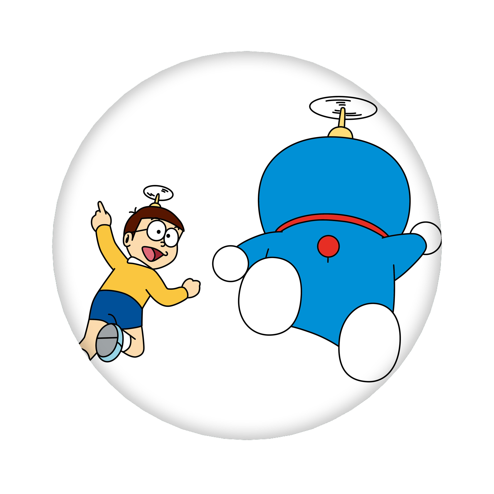 （画像用） ドラえもん 野比 のび太 Doraemon Nobita Nobi 6cm 缶バッジ 複数セット