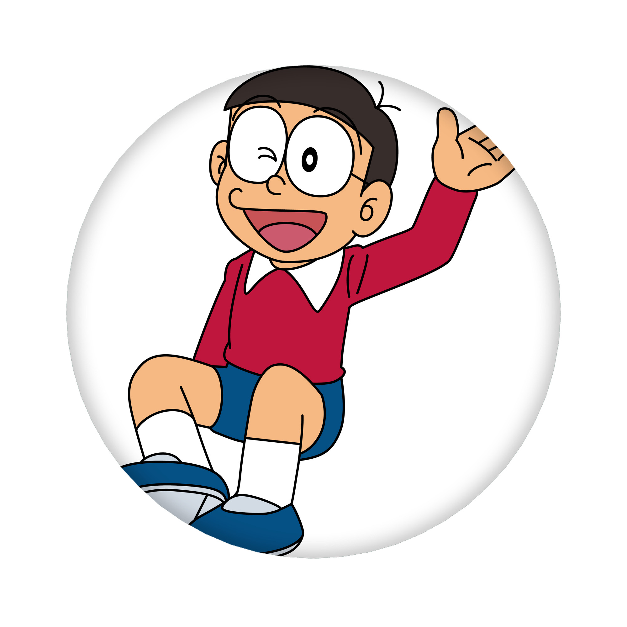 （画像用） ドラえもん 野比 のび太 Doraemon Nobita Nobi 6cm 缶バッジ 複数セット