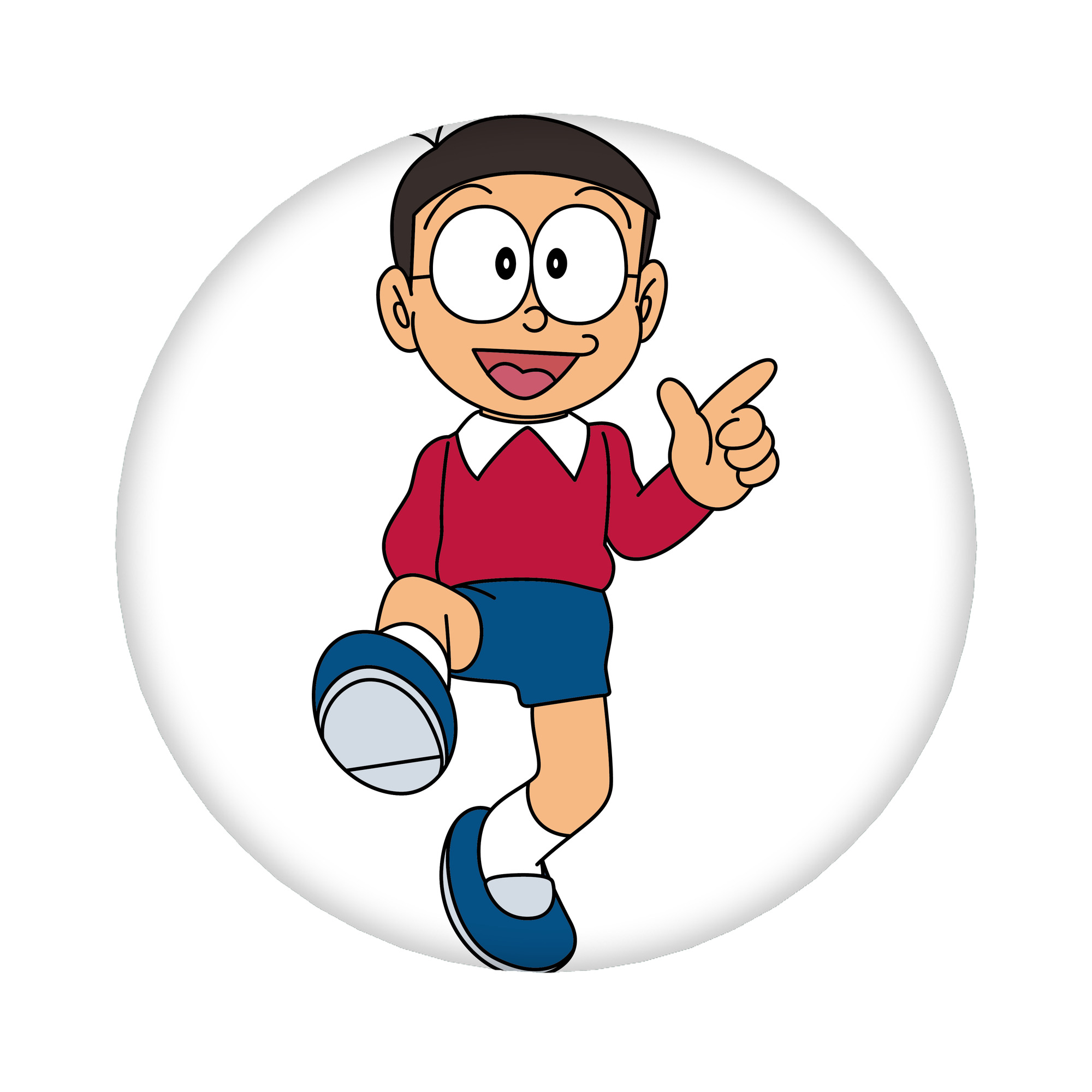 （画像用） ドラえもん 野比 のび太 Doraemon Nobita Nobi 6cm 缶バッジ 複数セット