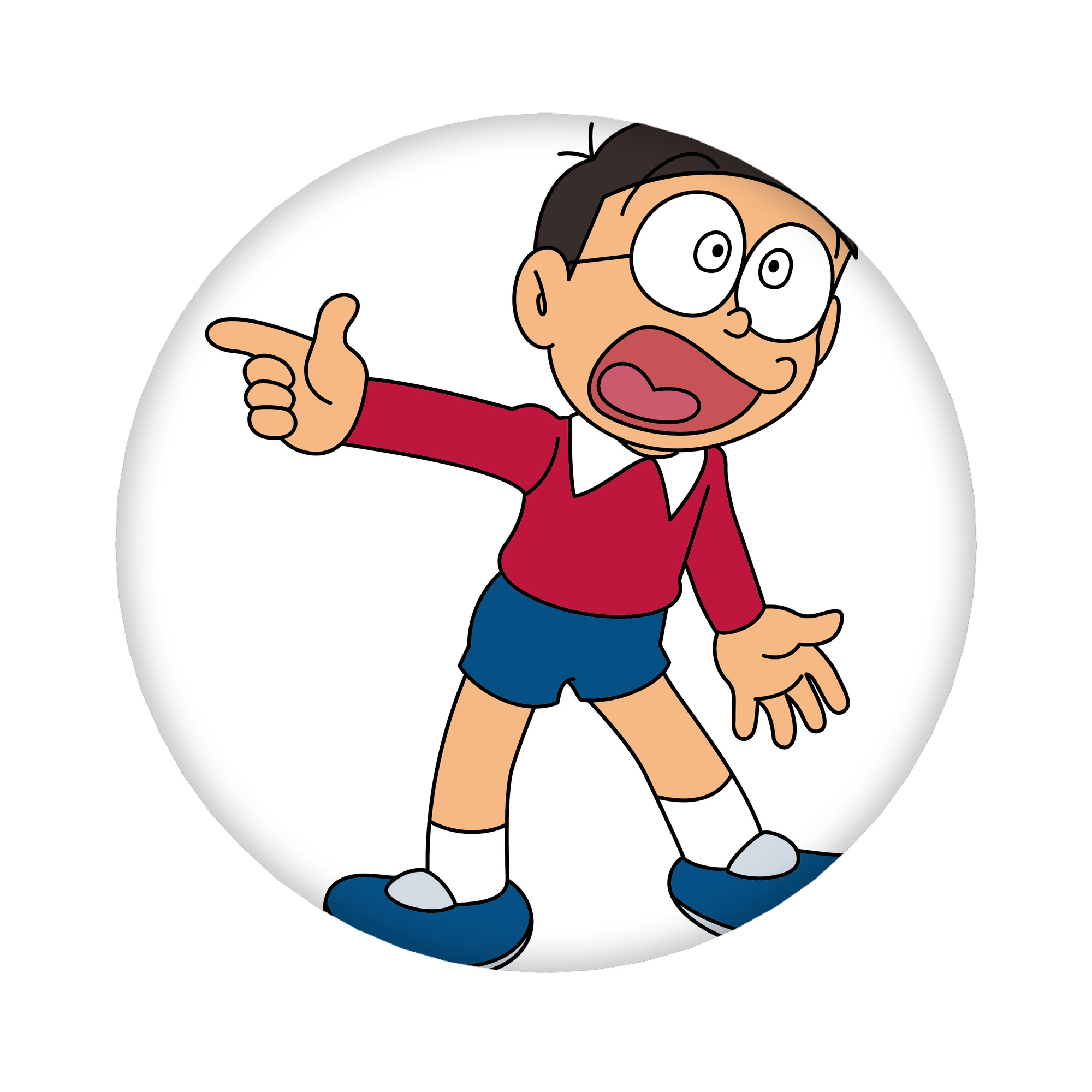 （画像用） ドラえもん 野比 のび太 Doraemon Nobita Nobi 6cm 缶バッジ 複数セット