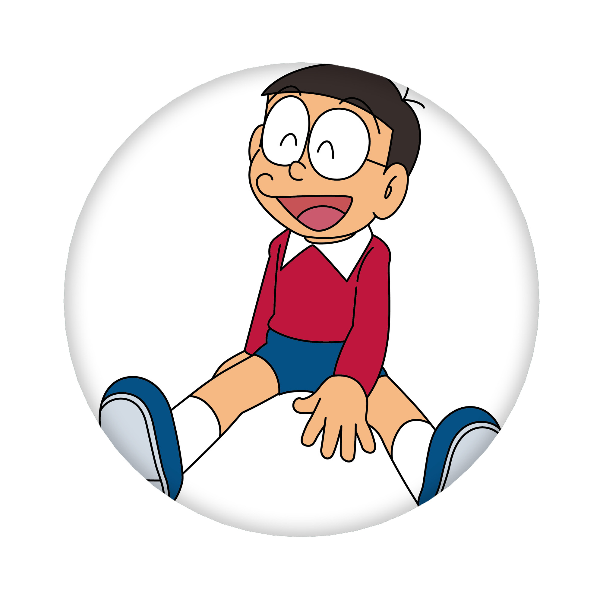 （画像用） ドラえもん 野比 のび太 Doraemon Nobita Nobi 6cm 缶バッジ 複数セット
