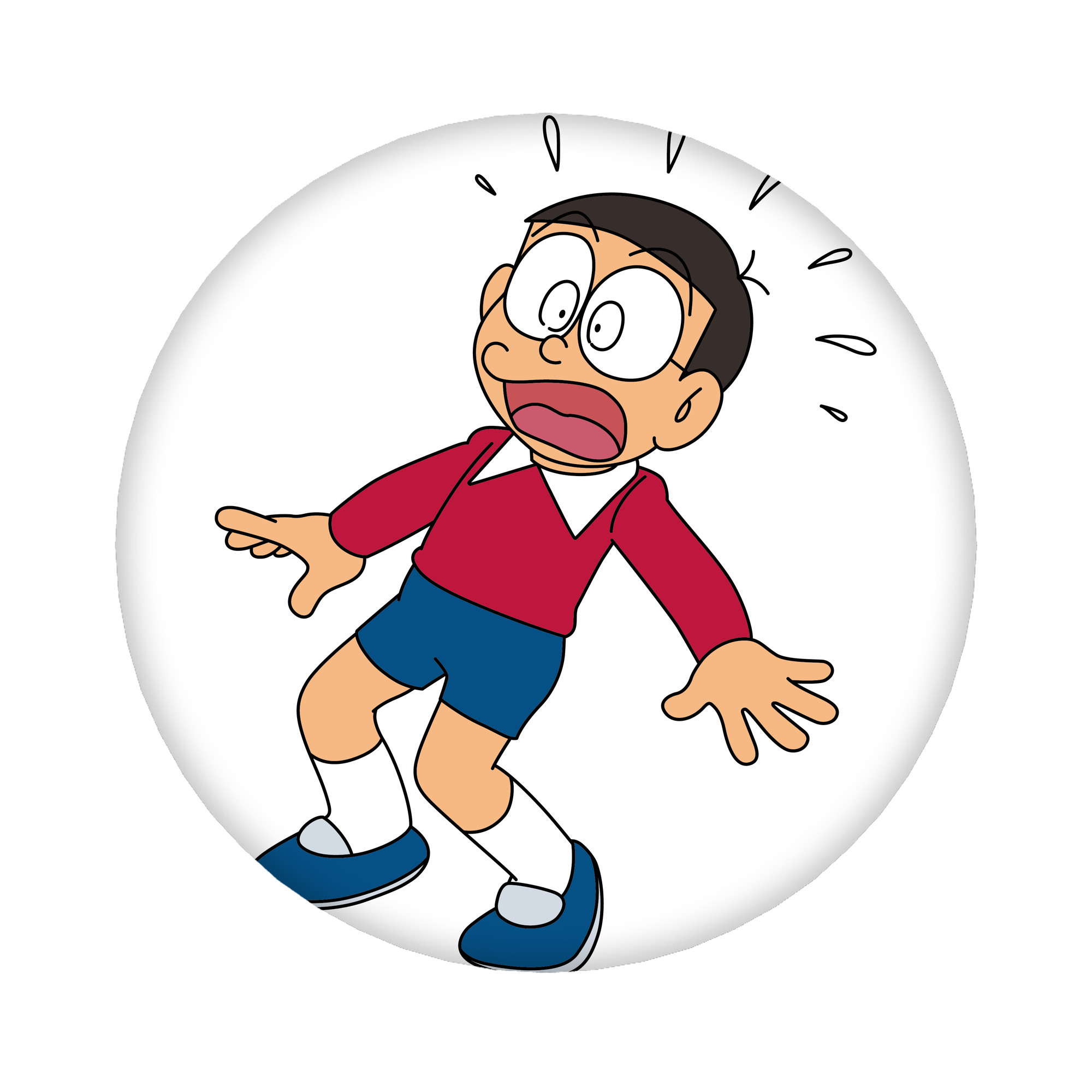 （画像用） ドラえもん 野比 のび太 Doraemon Nobita Nobi 6cm 缶バッジ 複数セット