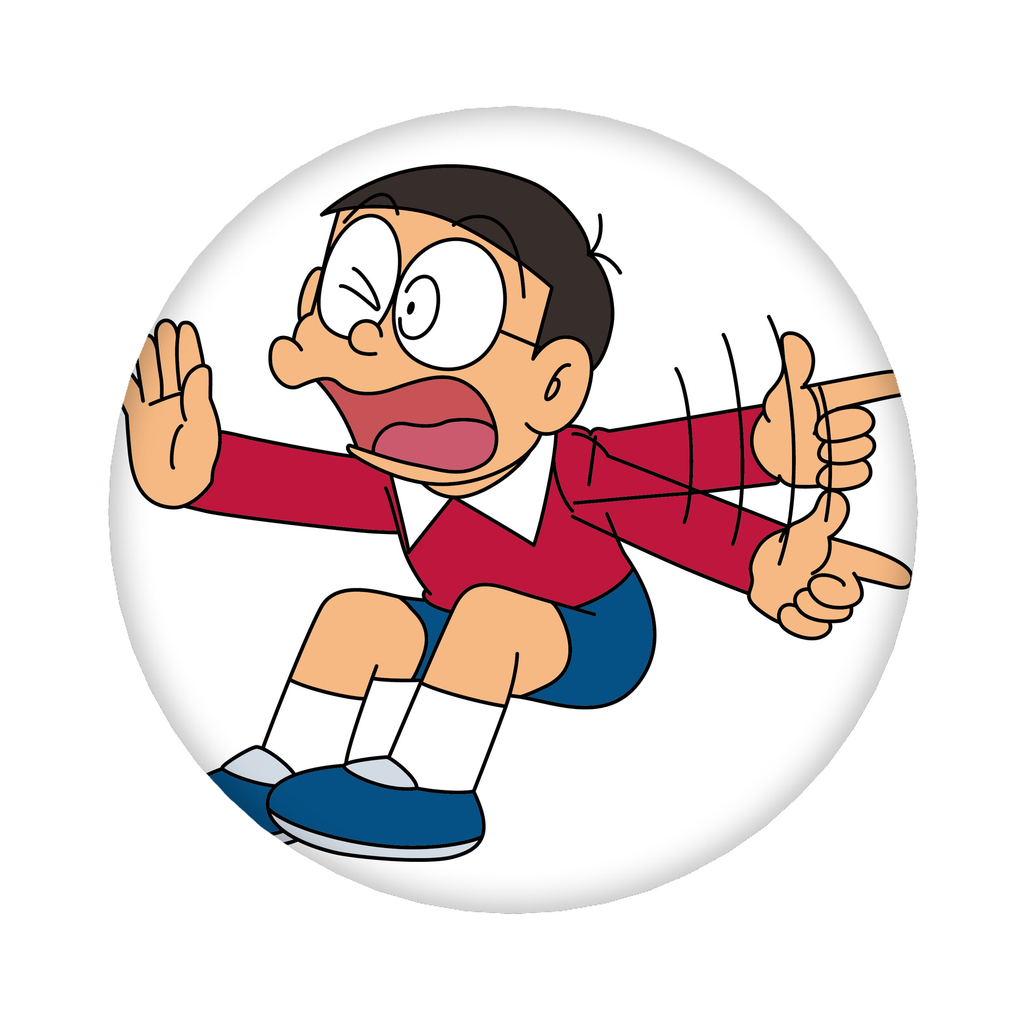 （画像用） ドラえもん 野比 のび太 Doraemon Nobita Nobi 6cm 缶バッジ 複数セット