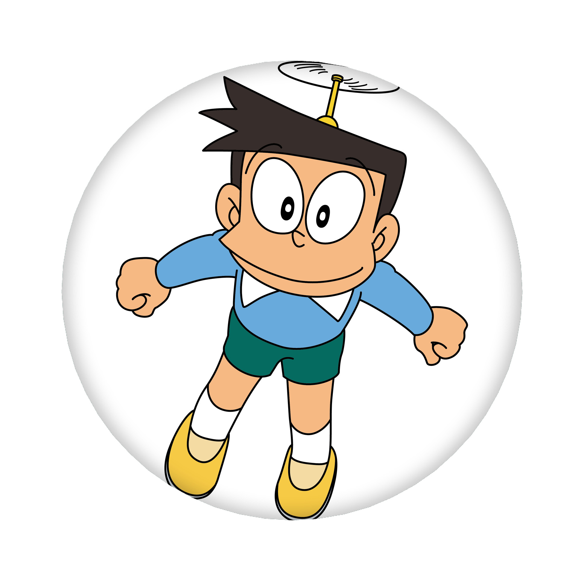 （画像用） ドラえもん 骨川 スネ夫 Doraemon Honekawa Suneo 6cm 缶バッジ 複数セット