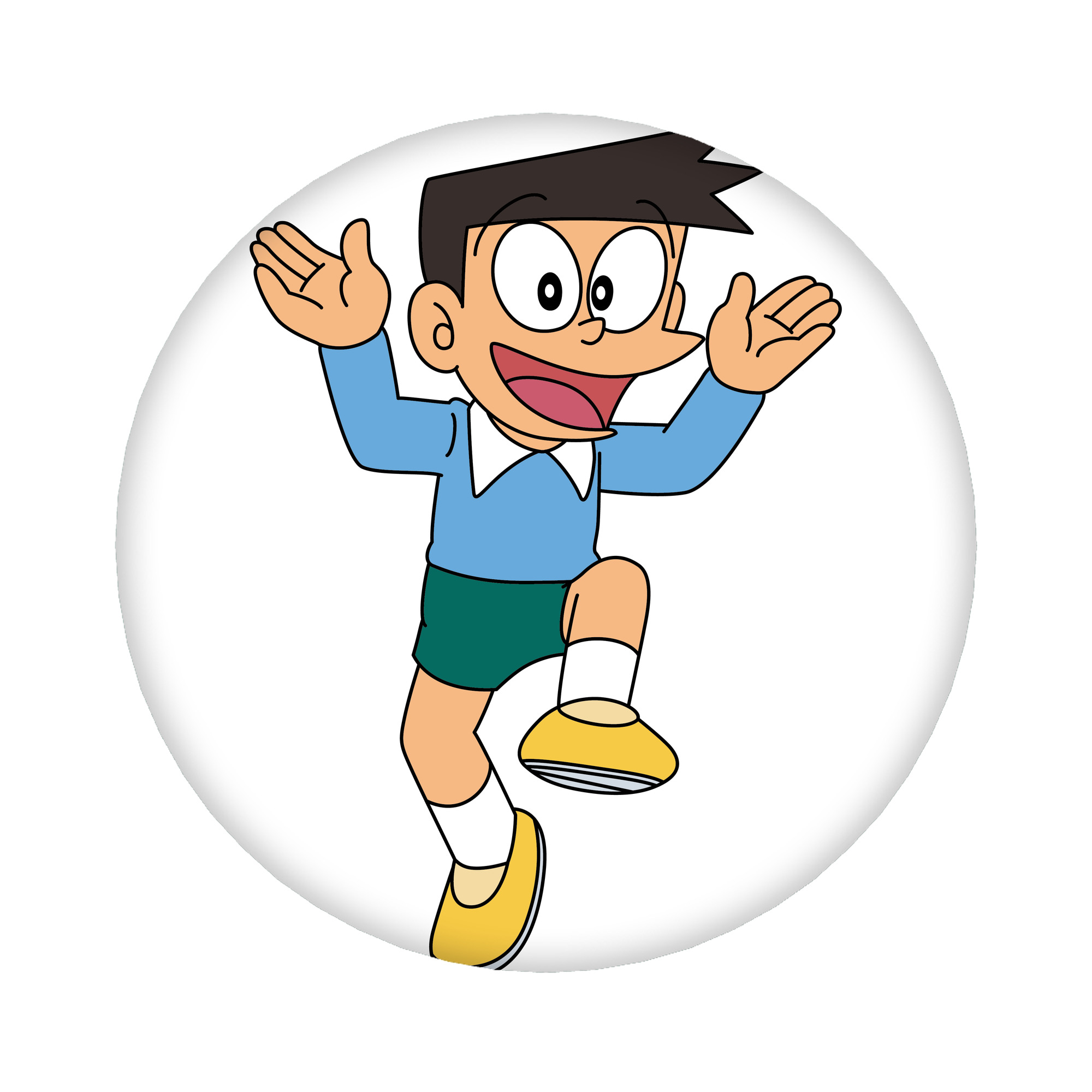 （画像用） ドラえもん 骨川 スネ夫 Doraemon Honekawa Suneo 6cm 缶バッジ 複数セット