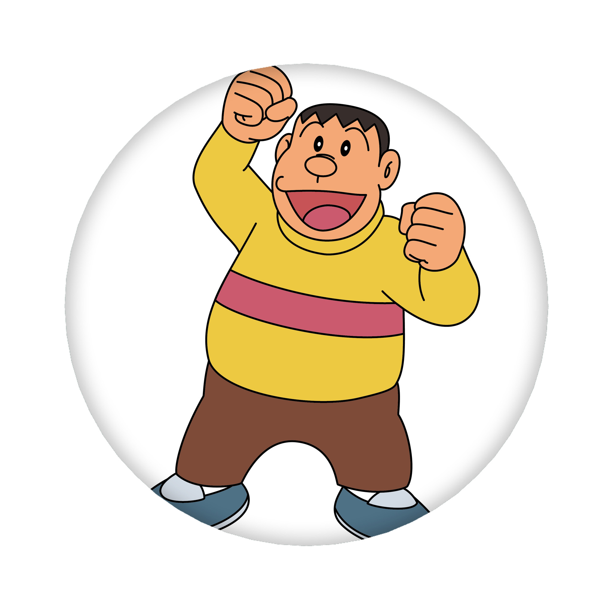 （画像用） ドラえもん 剛田武 Doraemon Gouta Takeshi 6cm 缶バッジ 複数セット